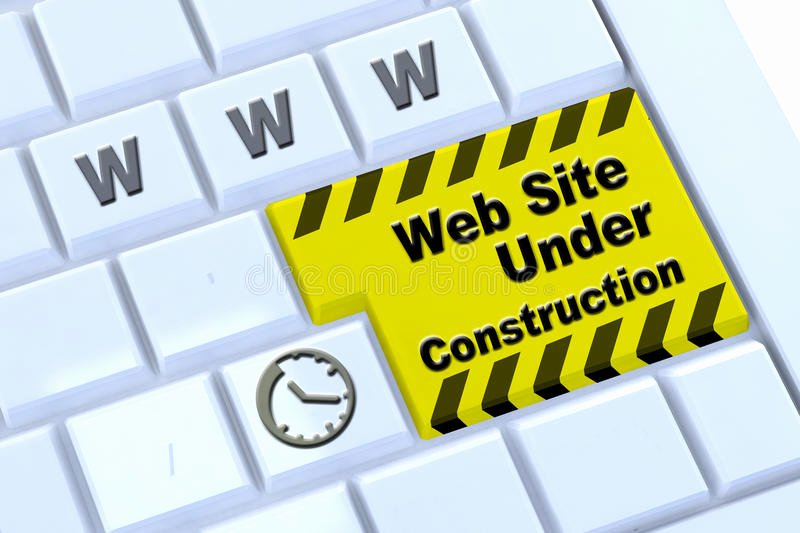 royalty free stock photo under construction website message enter key keyboard template image