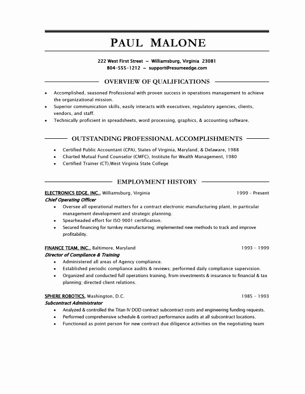 Undergraduate Resume Examples Best Resume Collection