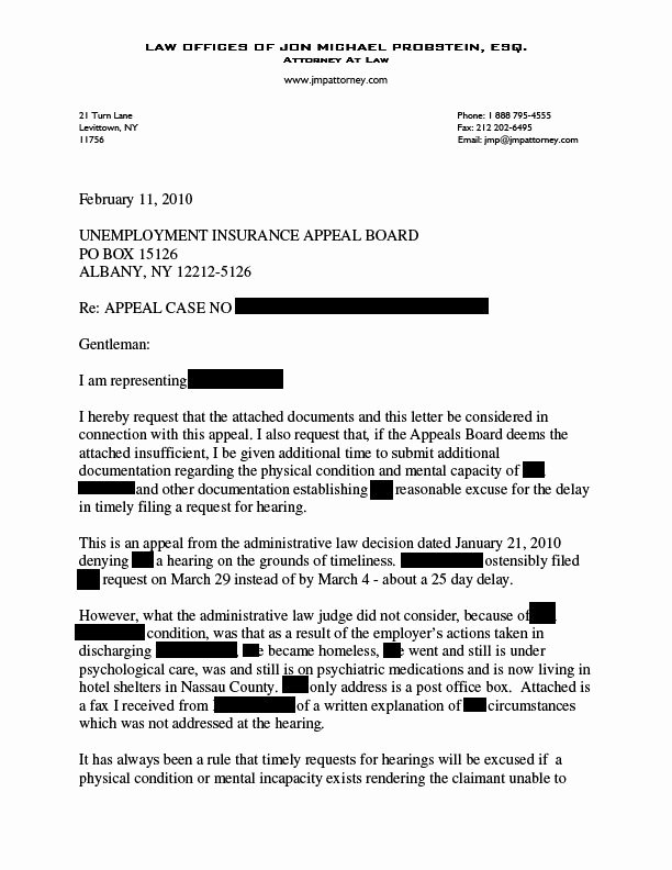 Unemployment Appeal Letter Template for Employer