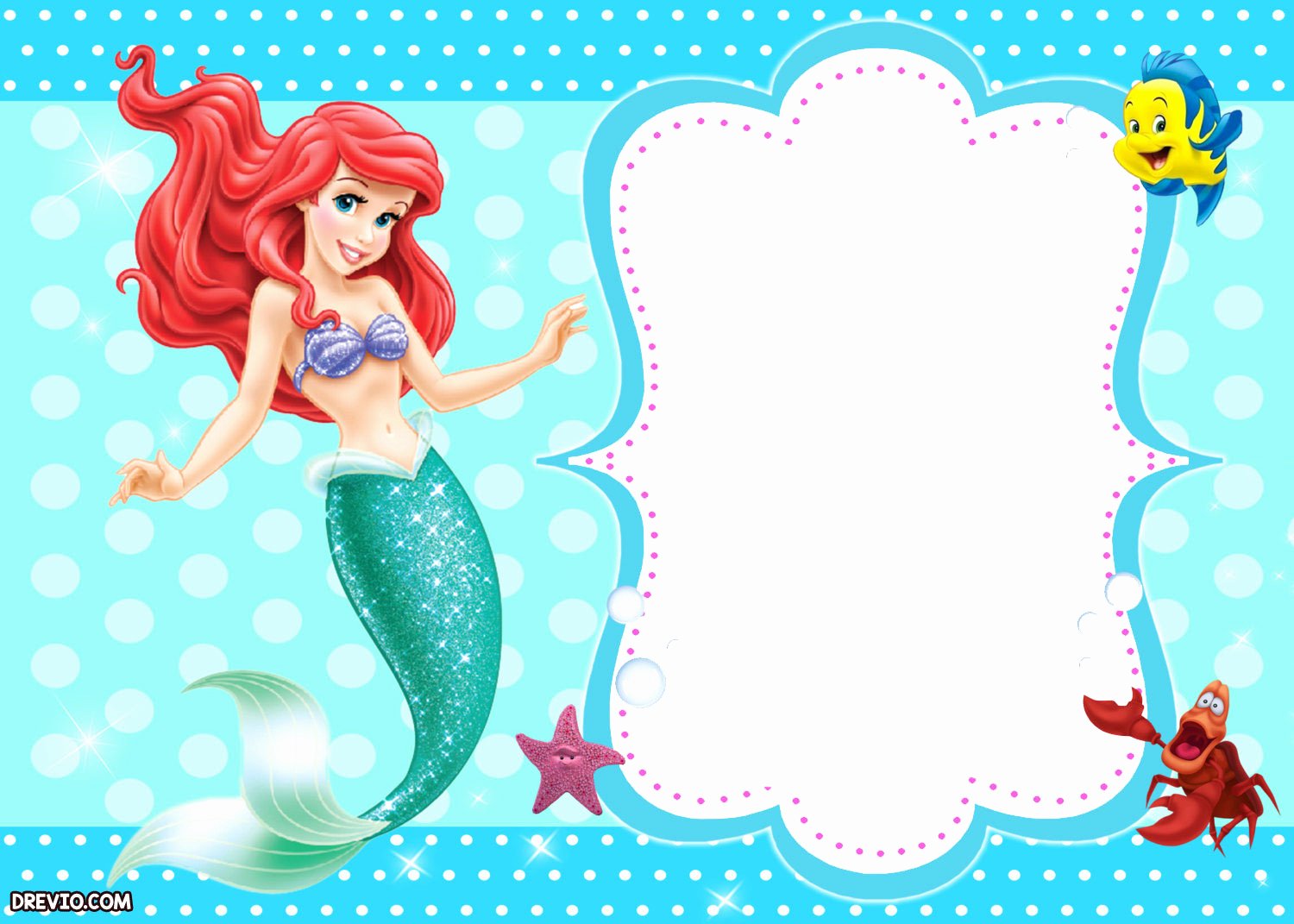 Updated Free Printable Ariel the Little Mermaid