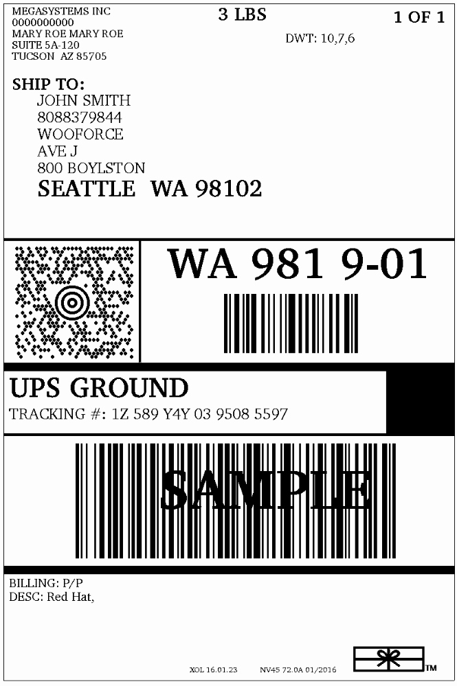 Ups Shipping Label Template Word Made by Creative Label
