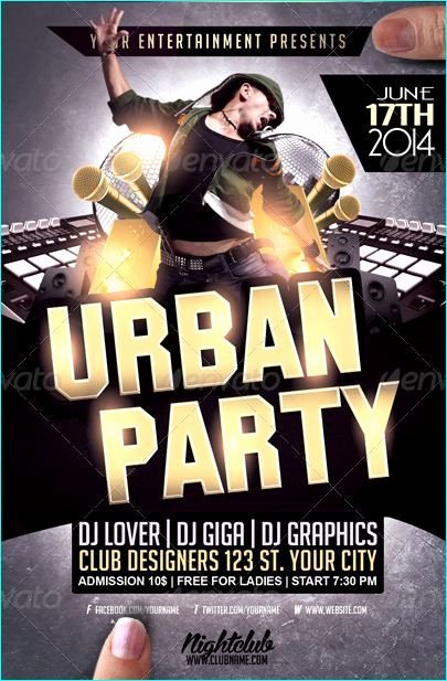 Urban Hip Hop Party Flyer Template Party Flyer Templates