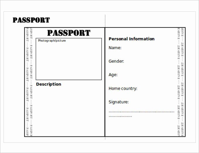Us Passport Template