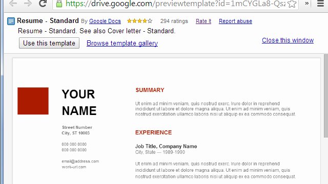 Use Google Docs Resume Templates for A Free Good Looking
