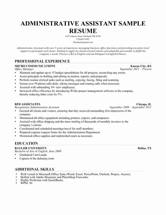 Use This Administrative assistant Resume Sample to Help