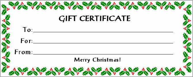 Uses for Gift Certificate Templates