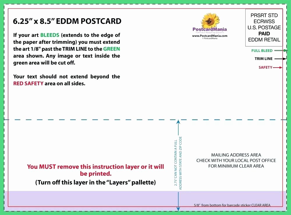 5 X 7 Postcard Template Letter Example Template
