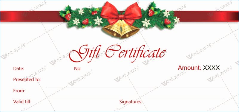 Vacation Gift Certificate Template