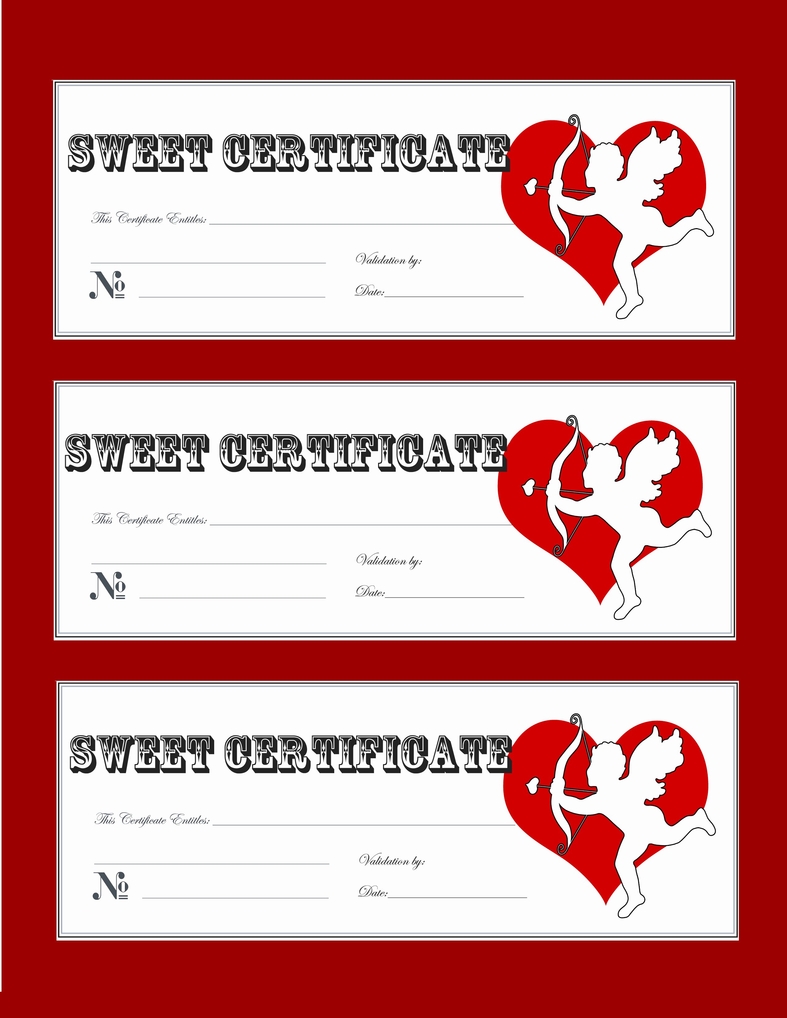 Valentine Gift Certificate Templates