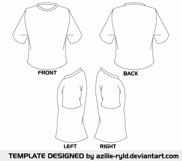 Vector Blank Tshirt Template Front and Back