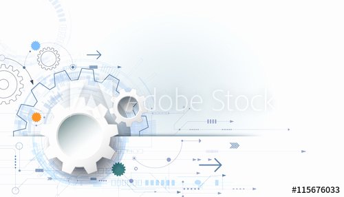 Vector Futuristic Technology Background 3d White Paper