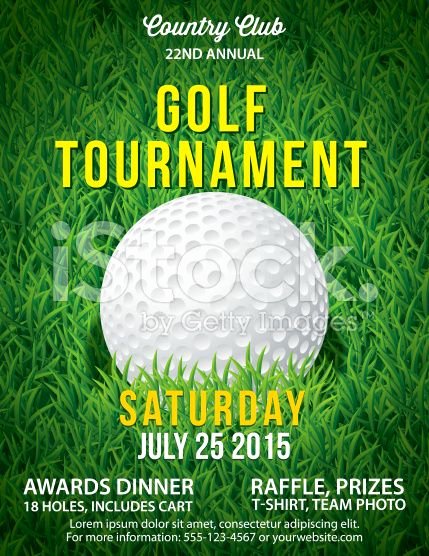 Vector Golf tournament Poster Invitation Template
