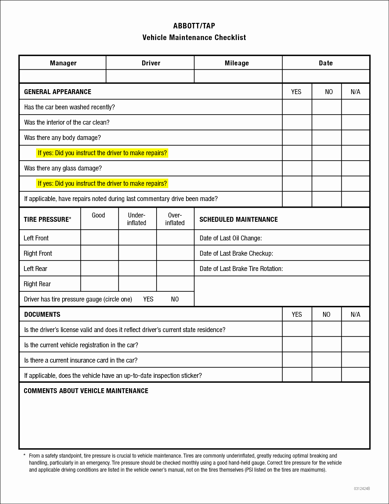 Vehicle Maintenance Checklist Template Want A Smart Way to