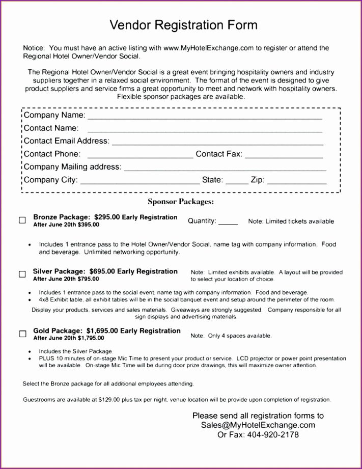 Vendor Application form