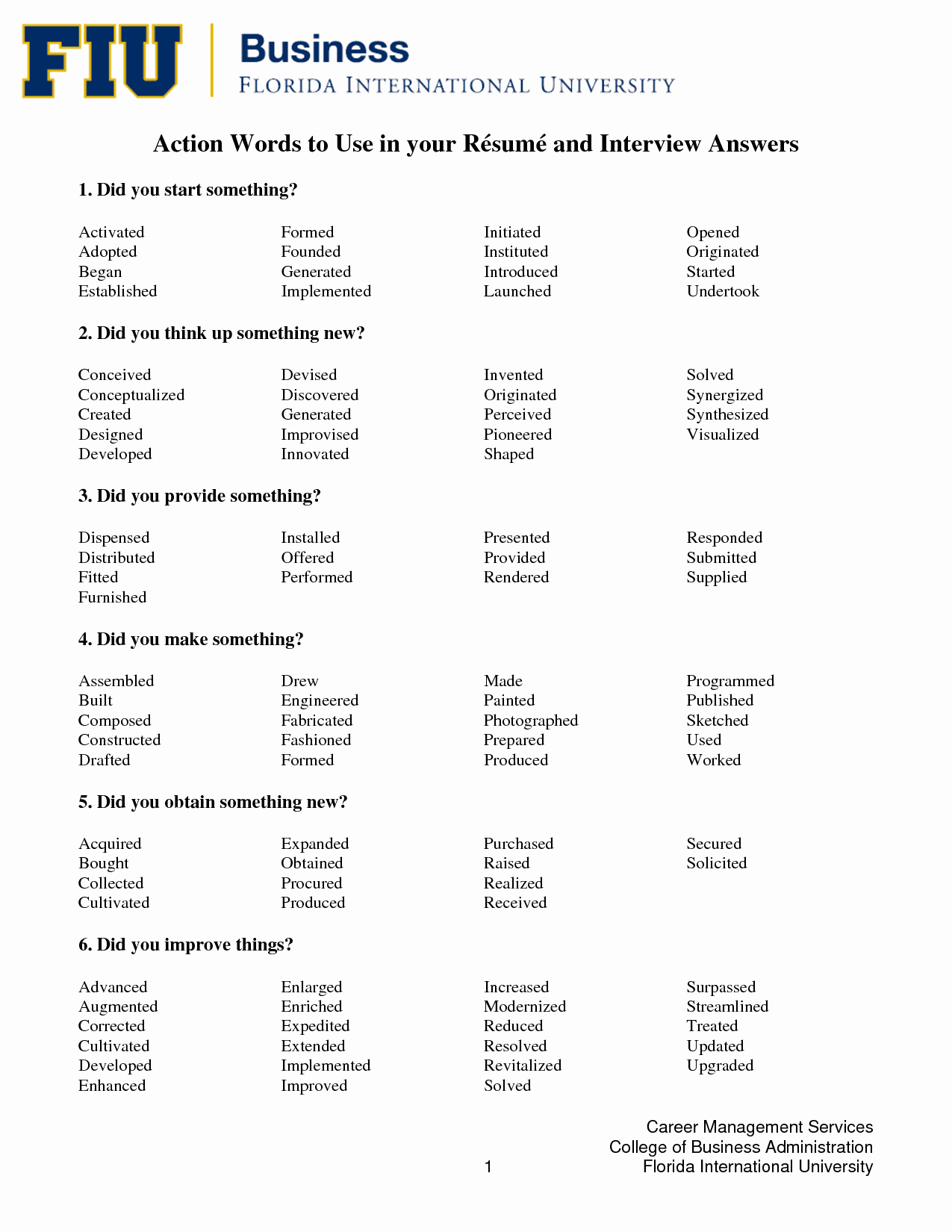 Verbs to Use In Resume Resume Ideas