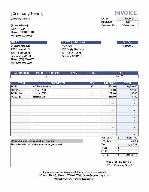 Vertex42 Invoice assistant Invoice Manager for Excel