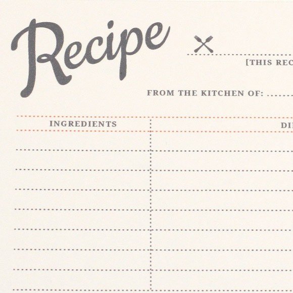 Vintage Recipe Cards Printable by Basic Invite