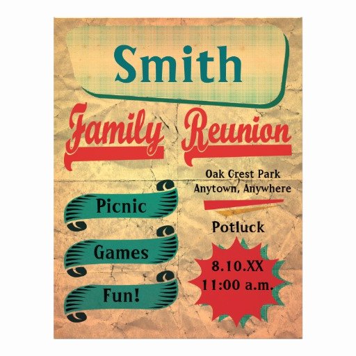 Vintage Retro Family Reunion Flyer
