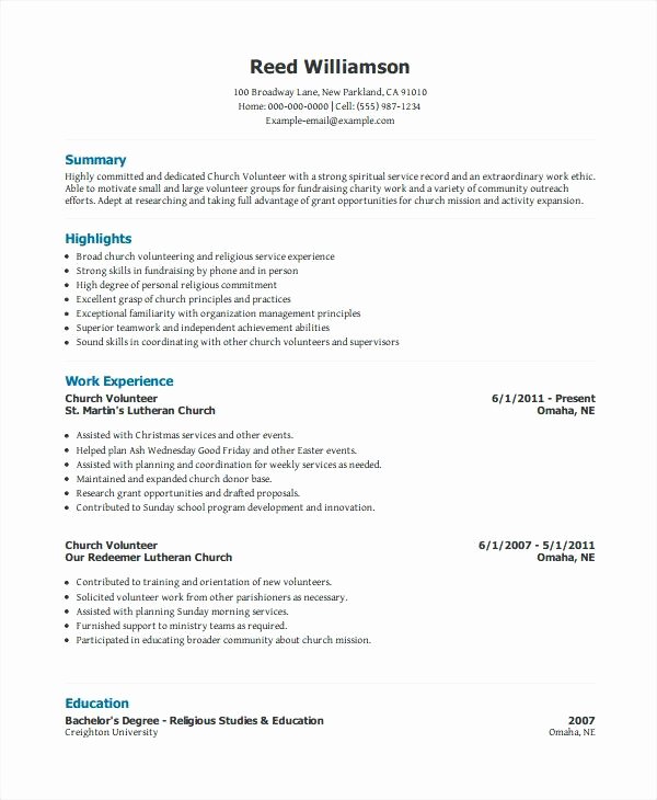 Volunteer Resume Template How to Include Volunteer Work