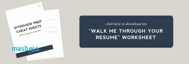 Walk Me Through Your Resume New Walk Me Through Your