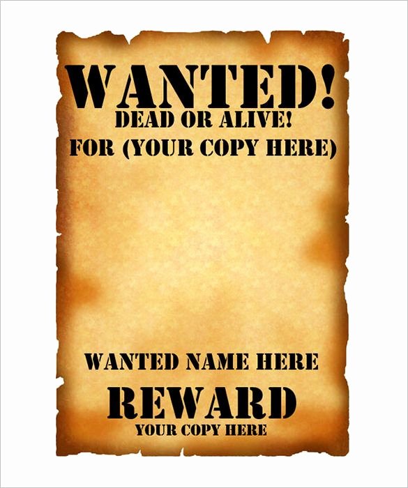 Wanted Poster Template – 53 Free Printable Word Psd