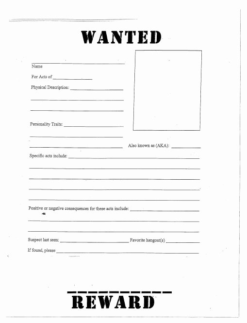 Wanted Poster Template Fbi and Old West Free