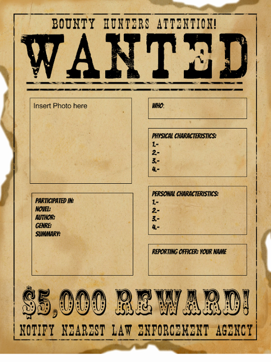 wanted poster templates