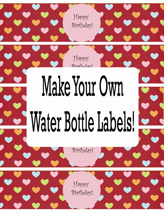 Water Bottle Labels Template