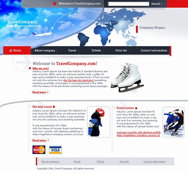 Web Templates 786 Free Flash Website Template Travel Pany