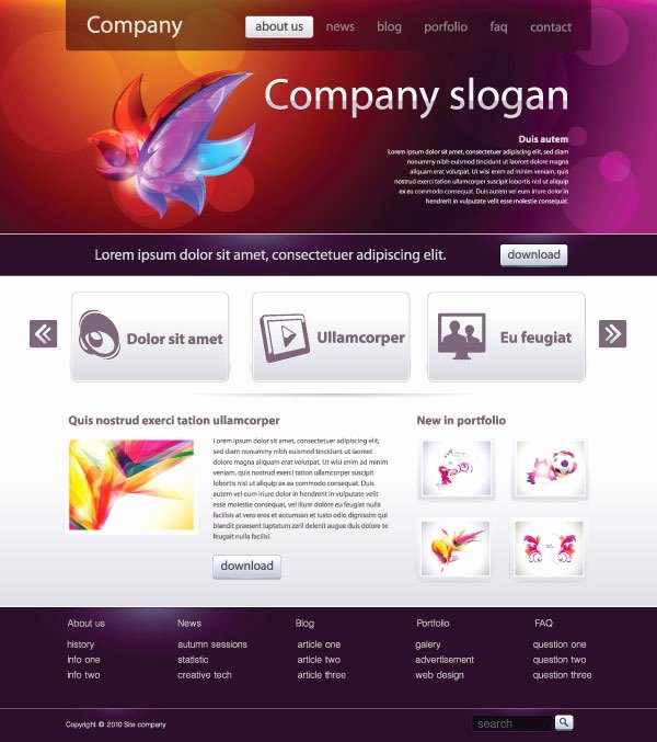 website design template