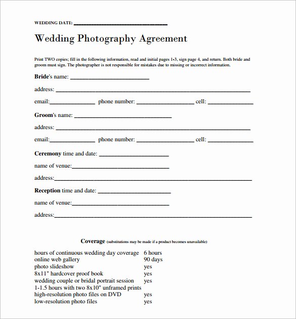 Wedding Contract Template 24 Download Free Documents