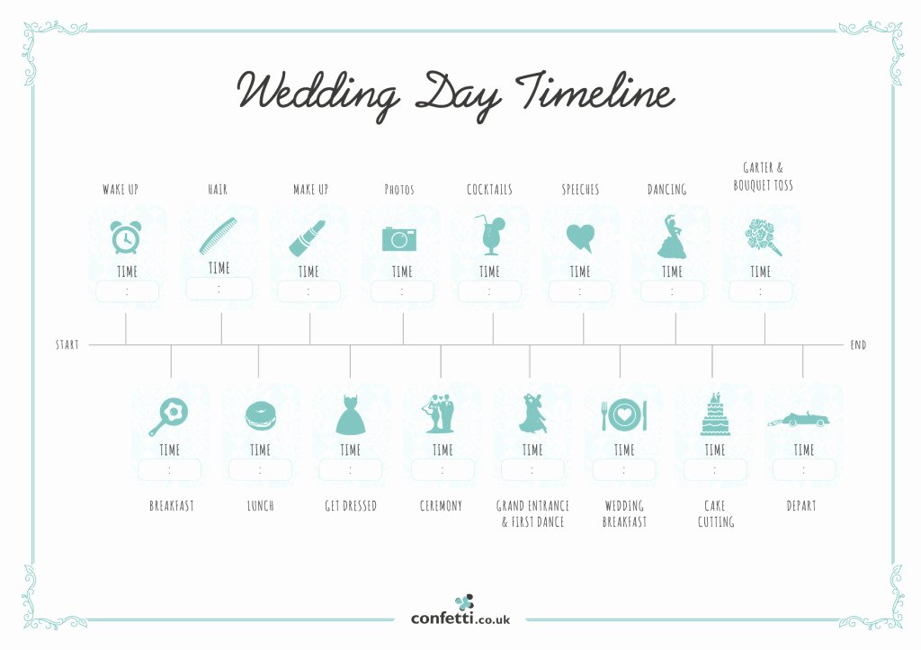 Wedding Day Timeline Free Printable Guide Confetti