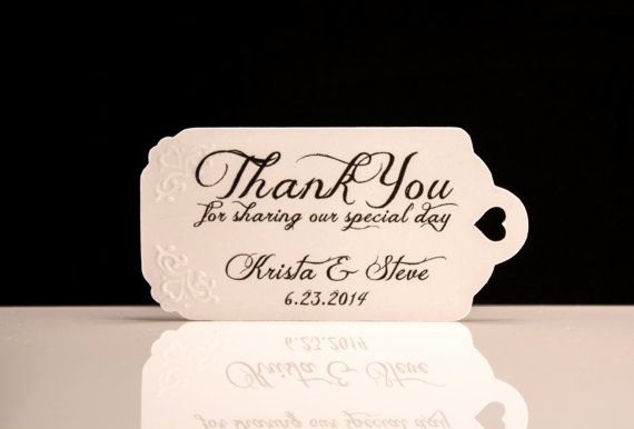 Wedding Favors Stunning Wedding Favor Tag Personalized