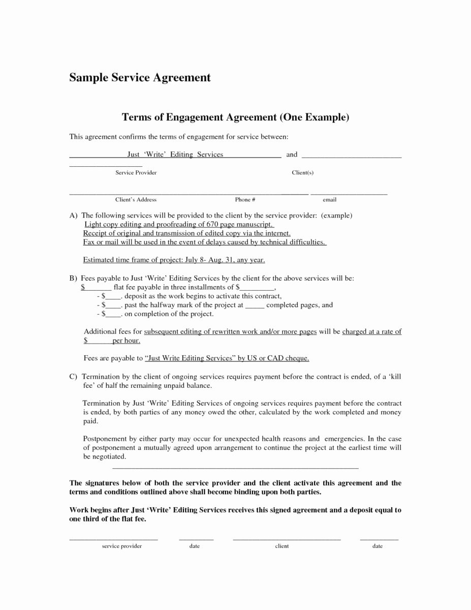 Wedding Graphy Contract Template Examples 50 Lovely