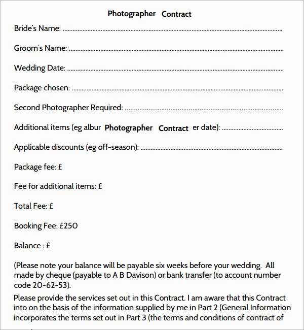 Wedding Graphy Invoices