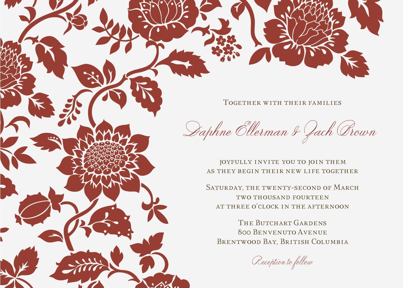 Wedding Invitation Email Template
