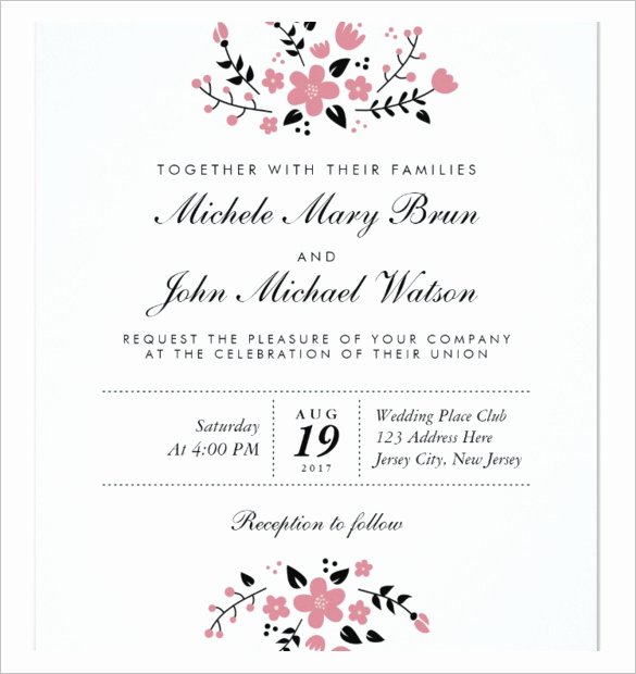 Wedding Invitation Template 71 Free Printable Word Pdf
