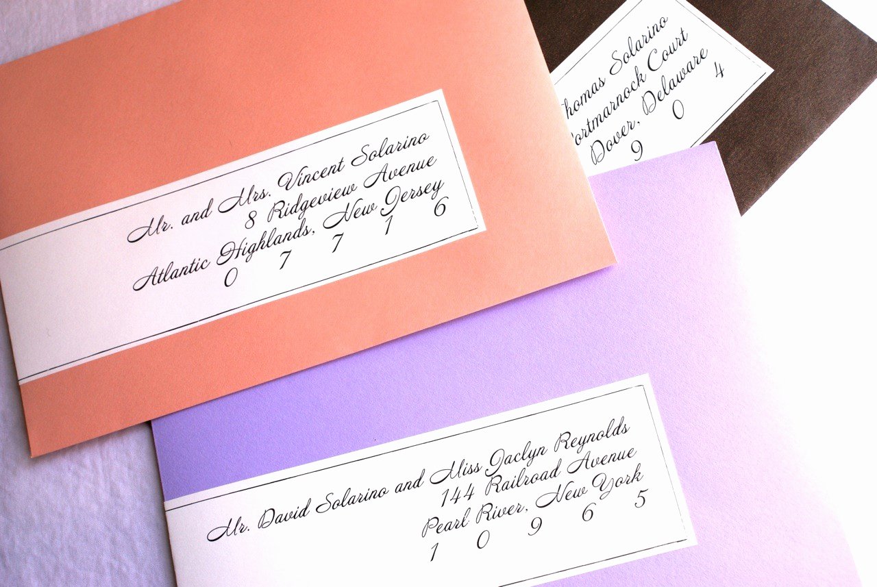 wedding invitation address labels