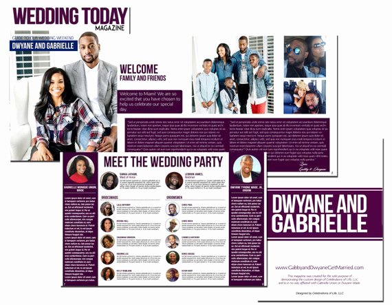 Wedding Magazine Program Ms Publisher Template with Video