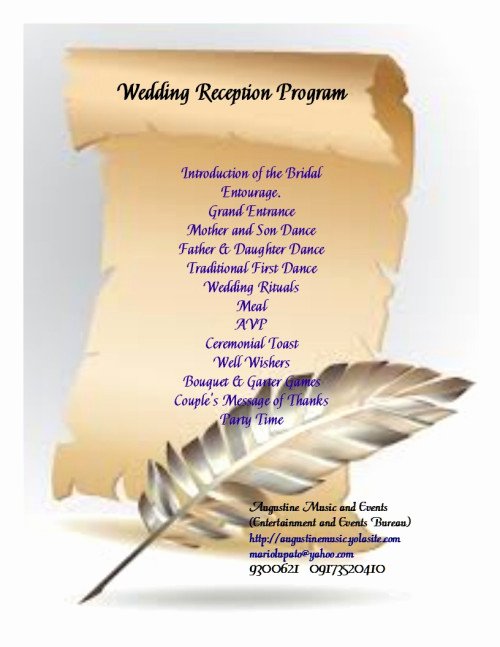 Wedding Program Sample