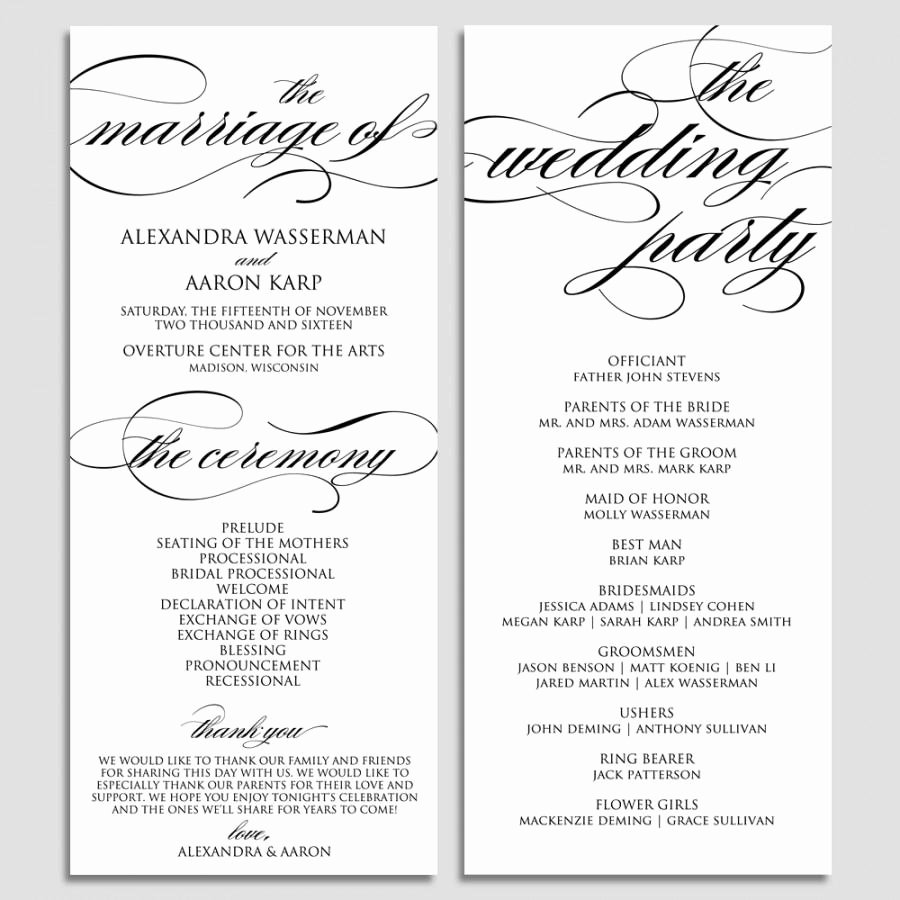 wedding program template wedding program printable ceremony printable template pdf instant script diy wbwd6