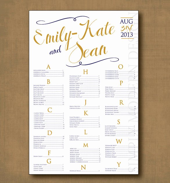 Wedding Seating Chart Template – 11 Free Sample Example