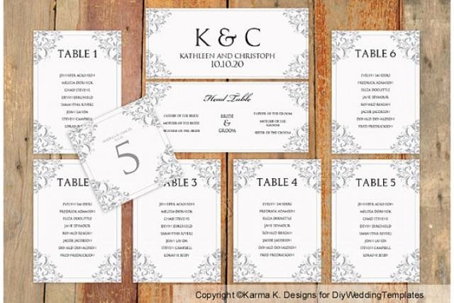 Wedding Seating Chart Template Download Instantly Edit
