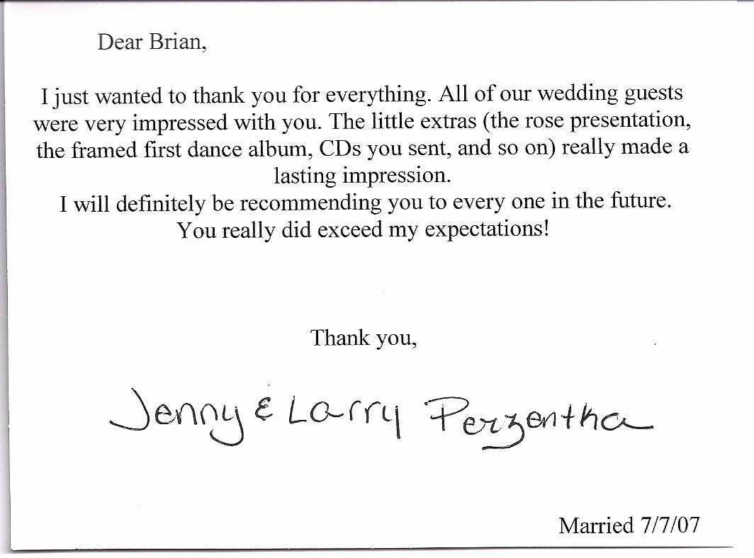 Wedding Thank You Note Template 2018