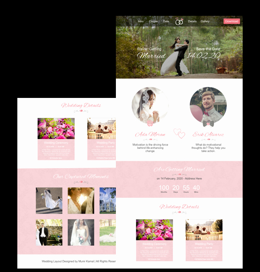 wedding website template