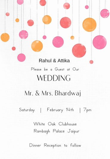Wedding Wording Samples and Ideas for Indian Wedding