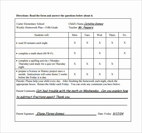 Weekly Lesson Plan Template 9 Free Sample Example