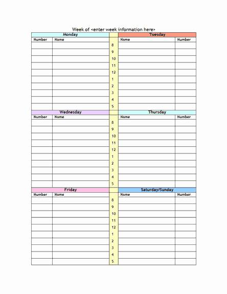 Weekly Planner Template – Microsoft Word Templates