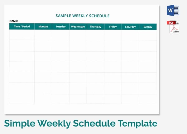 Weekly Schedule Template 19 Free Word Excel Pdf