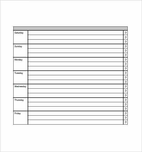 Weekly to Do List Template 6 Free Word Excel Pdf